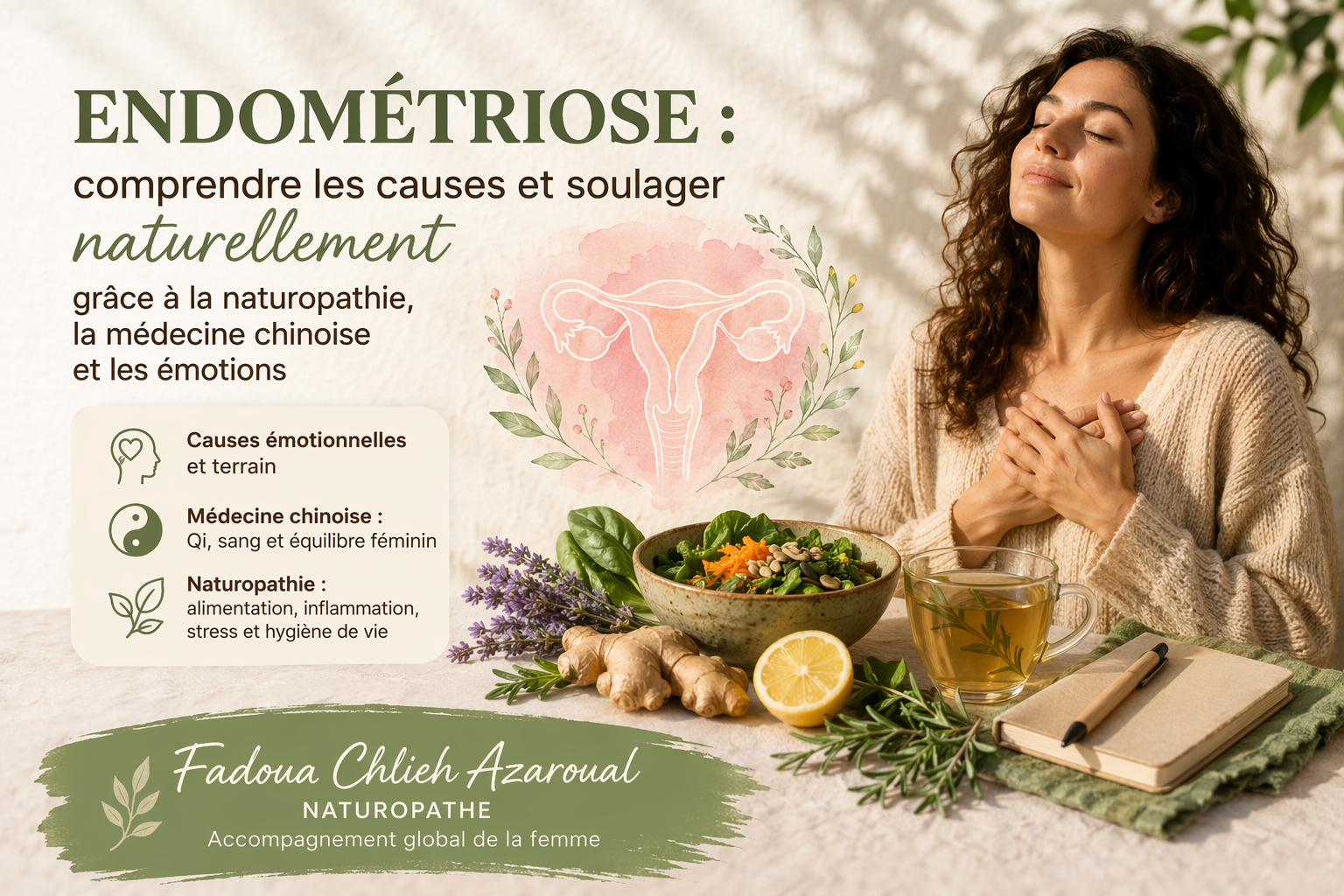 Endométriose : comprendre les causes et soulager naturellement grâce à la naturopathie, la médecine chinoise et les émotions